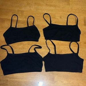 Fruit of the Loom Sports Bra Set of 4 Black Womens Size 32